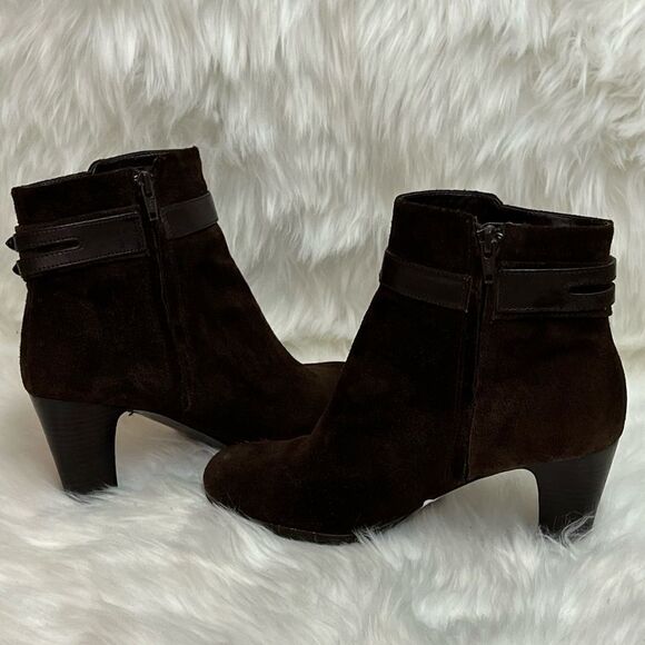 Lauren Ralph Lauren Myla Saude Leather Boots Size 8 B19B - Picture 6 of 8